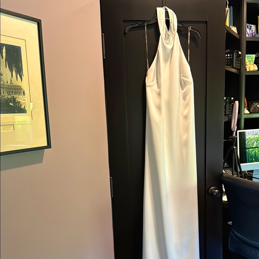 Sachin + Babi Sleek White Backless Dress
